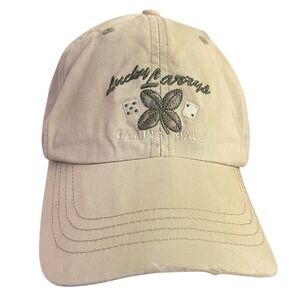 Vtg American Eagle Performance Hat Cap Y2K Lucky  Larry's Gaming Hall Distressed